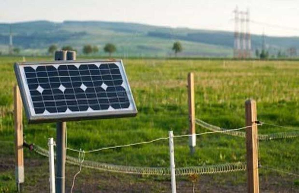 Solar-powered electric fence for farms