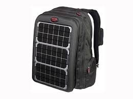 Solar-powered backpack for charging devices